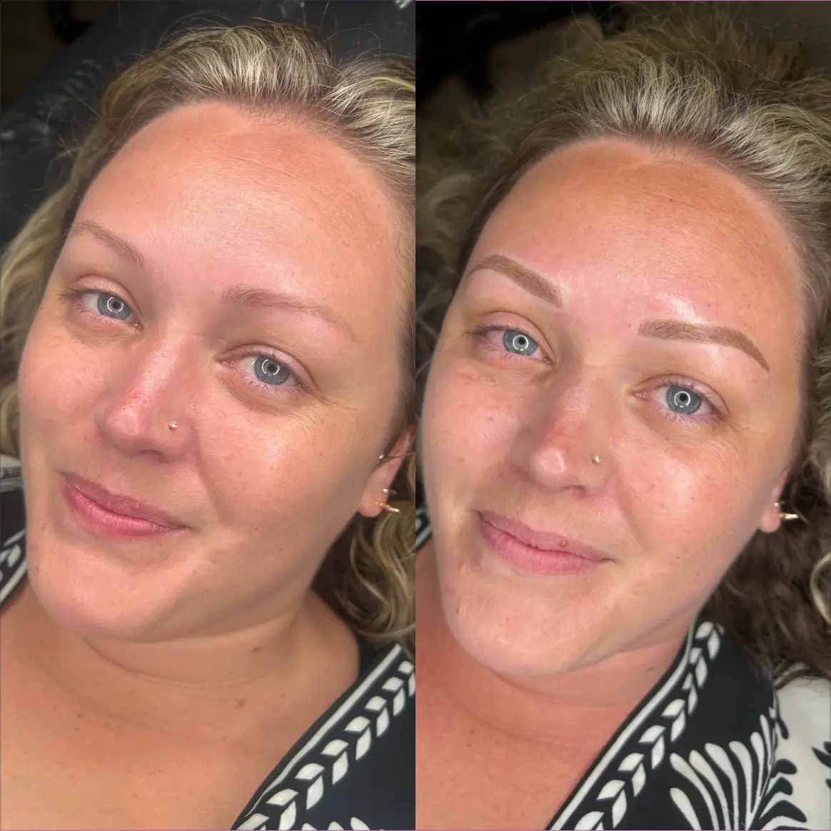 Ombre Powder Brow collage by Nikki Clark at The Studio PMU