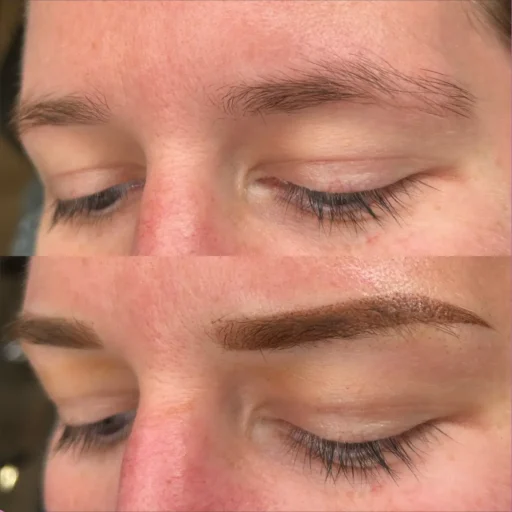 Ombré_Powder Brow 3 - Nikki Clark - The Studio PMU Powder brow tattoo before after Nikki Clark Santa Rosa Sonoma County permanent makeup