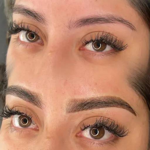 Ombre powder brows are a technique where pixels of pigment are implanted into the skin with a tattoo machine and small needle. Unlike Microblading, Powder brows allow for a soft healed result, powdery finish, and can be customized for a super natural or bold makeup look. Colors are customized to each clients skin type, tone and aesthetic preference. Ombre Powder Brows are a beautiful choice for clients with Oily skin but are also great for anyone looking to enhance their brows. Pixels of pigment always appear bolder, darker, warmer in tone and slightly larger than the healed result.